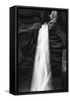 Mood Light, Black and White, Antelope Canyon, Page Arizona, Southwest US-Vincent James-Framed Stretched Canvas