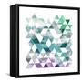 Mood Marble Triangle-OnRei-Framed Stretched Canvas