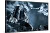 Moods of Corfe Castle!-Adrian Campfield-Stretched Canvas