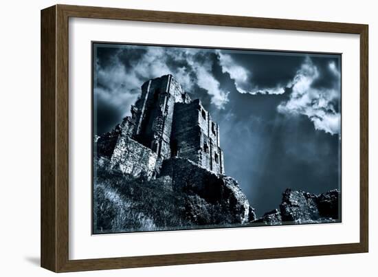 Moods of Corfe Castle!-Adrian Campfield-Framed Giclee Print