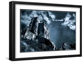 Moods of Corfe Castle!-Adrian Campfield-Framed Giclee Print