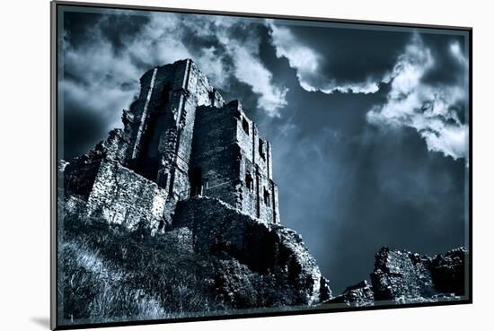 Moods of Corfe Castle!-Adrian Campfield-Mounted Giclee Print