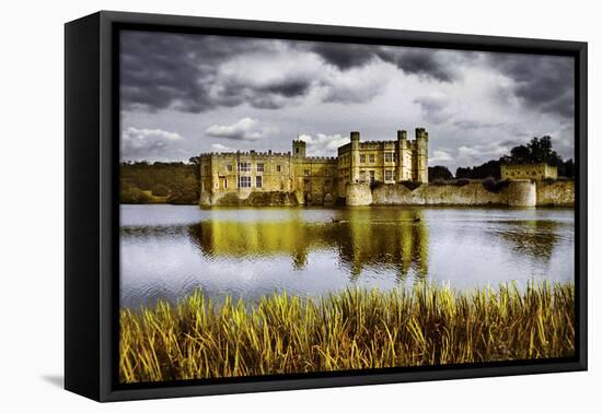 Moods over Leeds Castle-Adrian Campfield-Framed Stretched Canvas