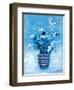 Moody Blue Floral-Stellar Design Studio-Framed Art Print