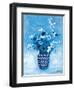 Moody Blue Floral-Stellar Design Studio-Framed Art Print