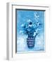 Moody Blue Floral-Stellar Design Studio-Framed Art Print