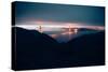 Moody Blue Morning and Golden Gate, San Francisco-Vincent James-Stretched Canvas