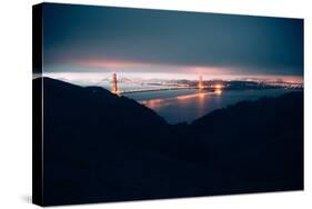 Moody Blue Morning and Golden Gate, San Francisco-Vincent James-Stretched Canvas