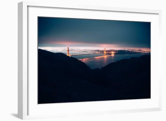 Moody Blue Morning and Golden Gate, San Francisco-Vincent James-Framed Photographic Print