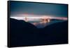 Moody Blue Morning and Golden Gate, San Francisco-Vincent James-Framed Stretched Canvas