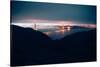 Moody Blue Morning and Golden Gate, San Francisco-Vincent James-Stretched Canvas