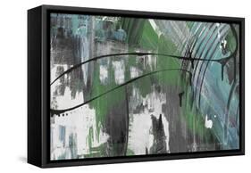 Moody Blues Abstract A-Jean Plout-Framed Stretched Canvas