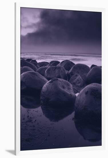 Moody Bowling Ball Beach-Vincent James-Framed Photographic Print