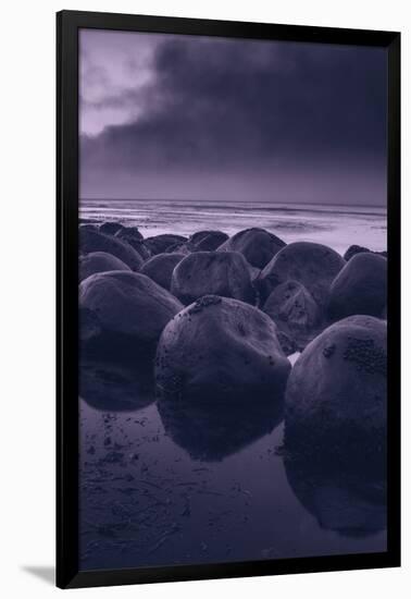 Moody Bowling Ball Beach-Vincent James-Framed Photographic Print