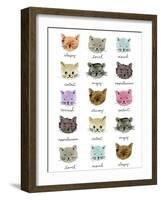 Moody Cats-Elizabeth Caldwell-Framed Giclee Print