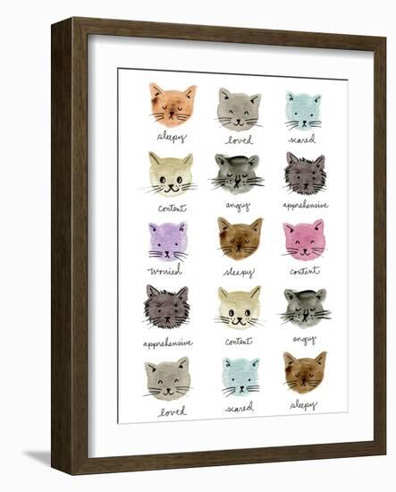 Moody Cats-Elizabeth Caldwell-Framed Giclee Print