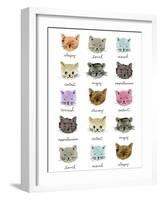 Moody Cats-Elizabeth Caldwell-Framed Giclee Print