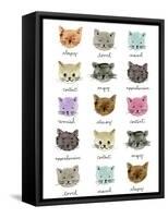 Moody Cats-Elizabeth Caldwell-Framed Stretched Canvas