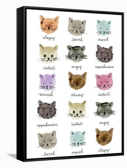 Moody Cats-Elizabeth Caldwell-Framed Stretched Canvas