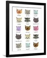 Moody Cats-Elizabeth Caldwell-Framed Giclee Print