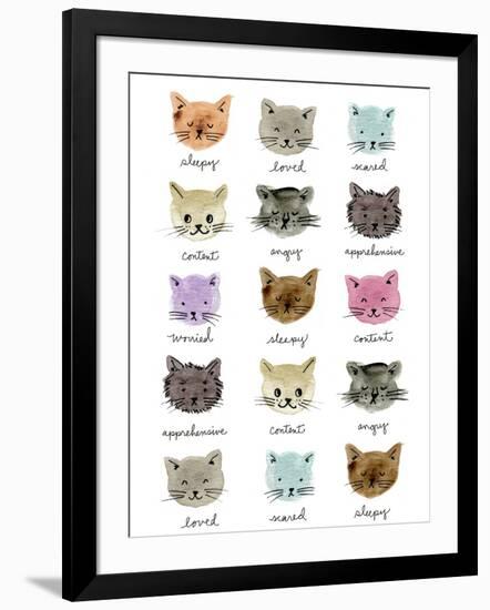 Moody Cats-Elizabeth Caldwell-Framed Giclee Print