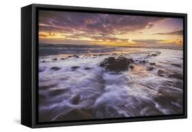 Moody East Kauai Sunrise, Hawaii-Vincent James-Framed Stretched Canvas