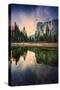 Moody El Capitan Reflections in Merced River, Yosemite Valley-Vincent James-Stretched Canvas