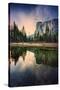 Moody El Capitan Reflections in Merced River, Yosemite Valley-Vincent James-Stretched Canvas