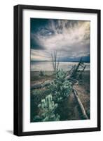 Moody Lakeside Storm, Yellowstone-Vincent James-Framed Premium Photographic Print