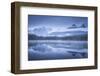 Moody misty morning at Herbert Lake in the Canadian Rockies, Banff National Park-Adam Burton-Framed Photographic Print