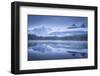 Moody misty morning at Herbert Lake in the Canadian Rockies, Banff National Park-Adam Burton-Framed Photographic Print