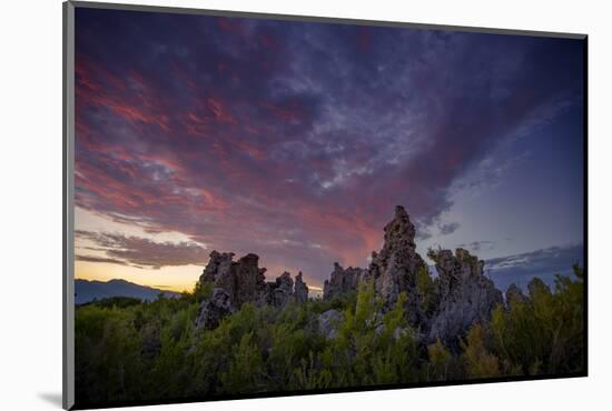 Moody Mono Sunset, Tufa Power, Mono Lake Eastern Sierras California-Vincent James-Mounted Photographic Print