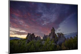 Moody Mono Sunset, Tufa Power, Mono Lake Eastern Sierras California-Vincent James-Mounted Photographic Print