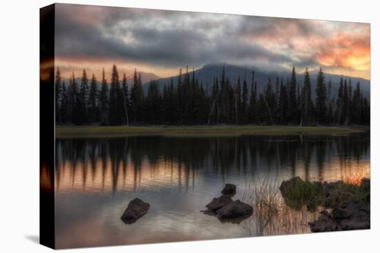 Moody Morning Sky at Sparks Lake, Central Oregon-Vincent James-Stretched Canvas