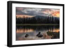Moody Morning Sky at Sparks Lake, Central Oregon-Vincent James-Framed Photographic Print