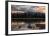 Moody Morning Sky at Sparks Lake, Central Oregon-Vincent James-Framed Photographic Print