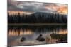 Moody Morning Sky at Sparks Lake, Central Oregon-Vincent James-Mounted Photographic Print