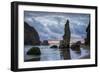 Moody Seascape at Bandon Beach, Oregon Coast-null-Framed Photographic Print