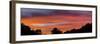Moody sky at sunset above silhouettes of trees, Florida, USA-Panoramic Images-Framed Photographic Print