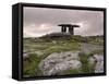 Moody Sky Over Poulnabrone Dolmen Portal Megalithic Tomb at Dusk, Munster, Ireland-Gary Cook-Framed Stretched Canvas