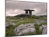 Moody Sky Over Poulnabrone Dolmen Portal Megalithic Tomb at Dusk, Munster, Ireland-Gary Cook-Mounted Photographic Print