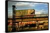 Moody Sunlight Showing Hopper Car of the Reading Railroad Idle on Rusting Elevated Span-Walker Evans-Stretched Canvas