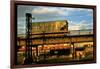 Moody Sunlight Showing Hopper Car of the Reading Railroad Idle on Rusting Elevated Span-Walker Evans-Framed Photographic Print