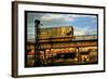 Moody Sunlight Showing Hopper Car of the Reading Railroad Idle on Rusting Elevated Span-Walker Evans-Framed Photographic Print