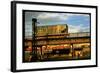 Moody Sunlight Showing Hopper Car of the Reading Railroad Idle on Rusting Elevated Span-Walker Evans-Framed Photographic Print