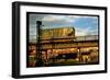 Moody Sunlight Showing Hopper Car of the Reading Railroad Idle on Rusting Elevated Span-Walker Evans-Framed Photographic Print