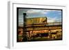 Moody Sunlight Showing Hopper Car of the Reading Railroad Idle on Rusting Elevated Span-Walker Evans-Framed Photographic Print