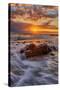 Moody Sunrise Seascape, Kapaa Kauai Hawaii-Vincent James-Stretched Canvas