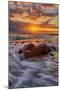 Moody Sunrise Seascape, Kapaa Kauai Hawaii-Vincent James-Mounted Photographic Print