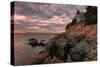 Moody Sunset at Bass Harbor-Vincent James-Stretched Canvas